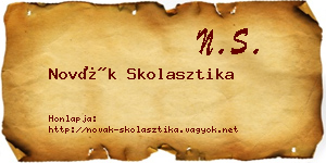 Novák Skolasztika névjegykártya